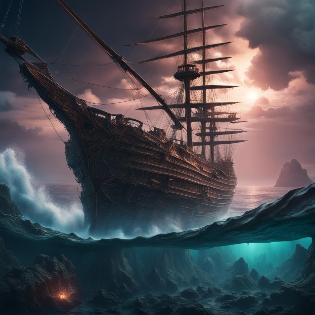The abyss swallows ship in Bermuda triangle