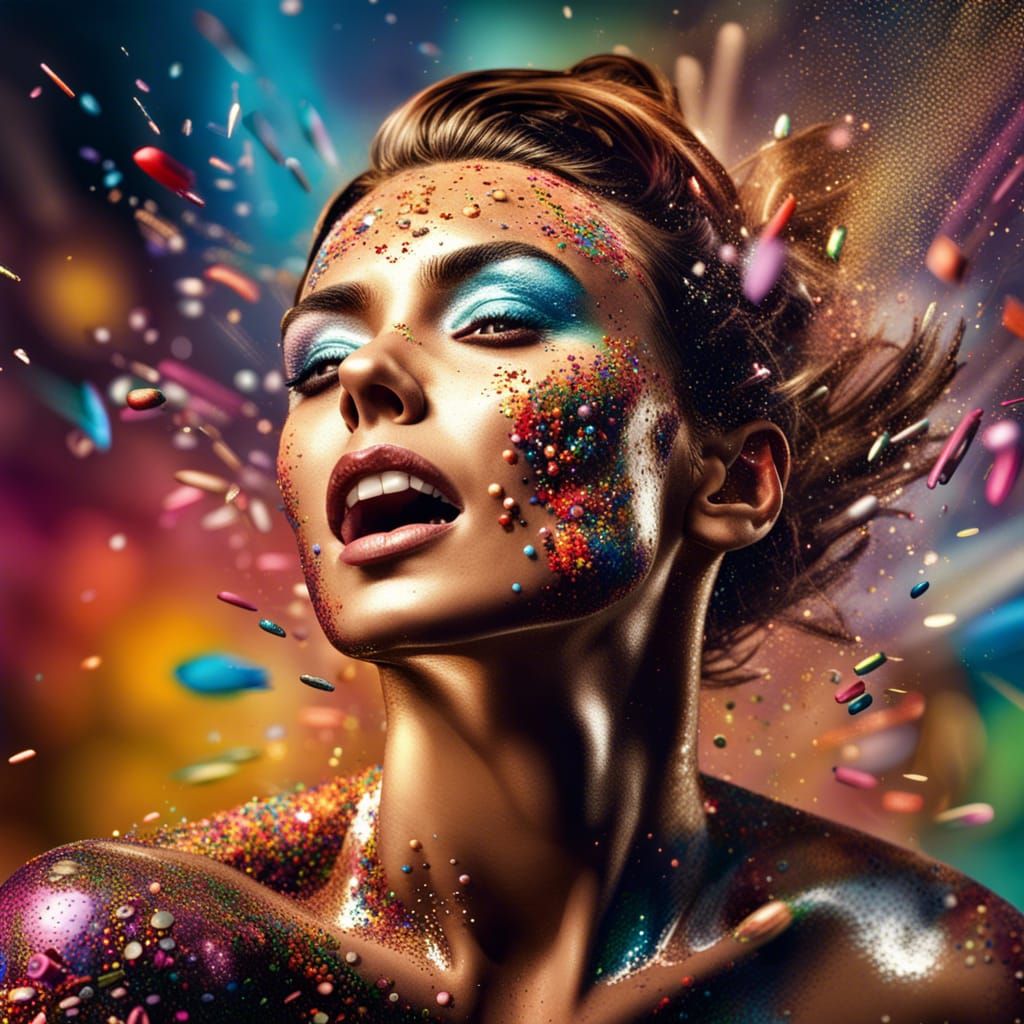 Glitter Bombed AI Generated Artwork NightCafe Creator