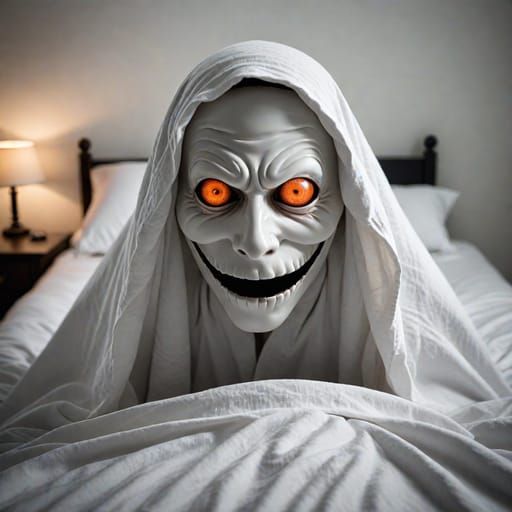 Creepy ghost covered in bedsheets uploaded creations I just ...