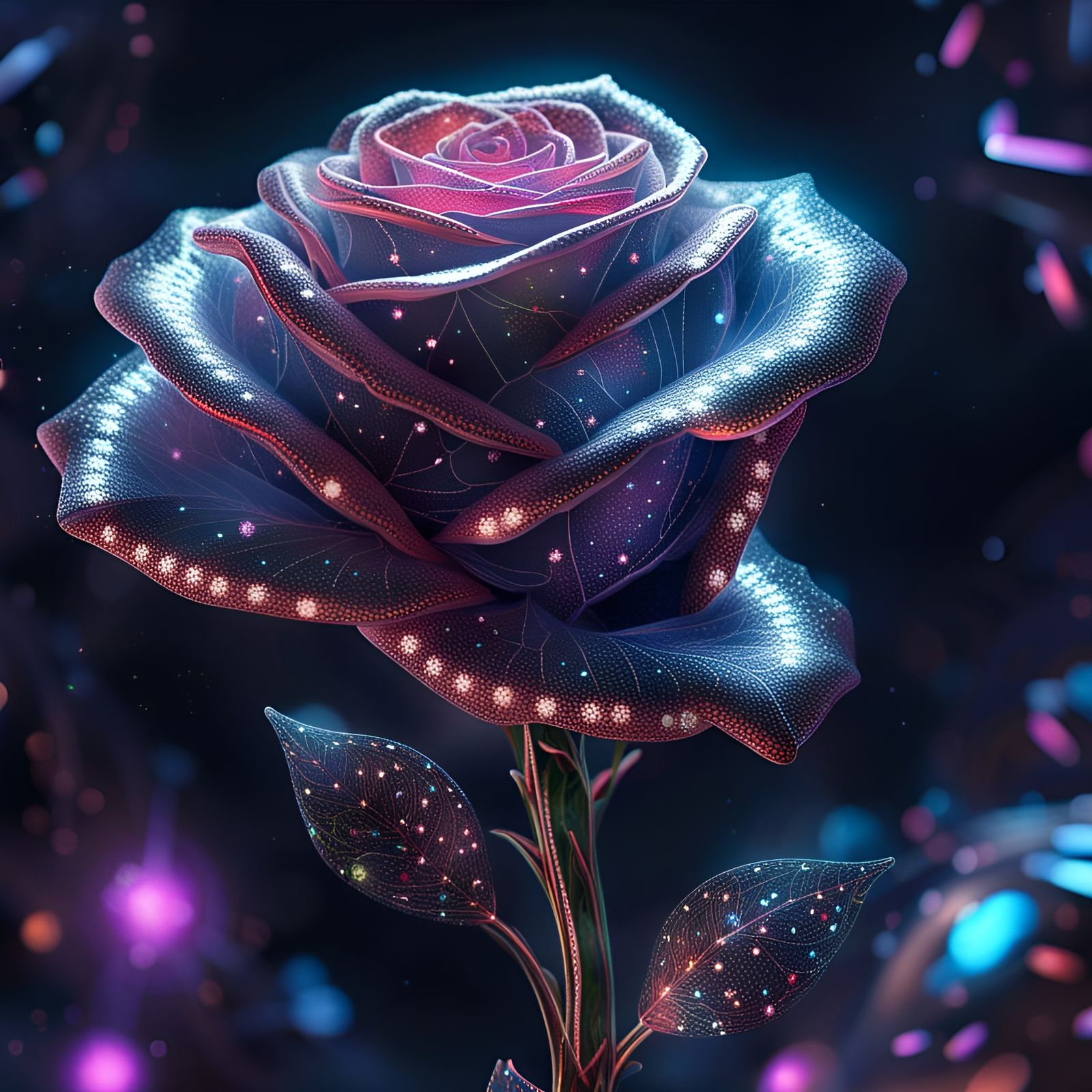 Galaxy Rose - AI Generated Artwork - NightCafe Creator