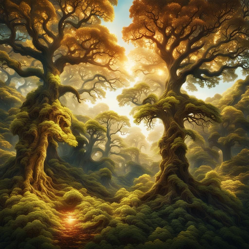 Trees in a forest  by @Saad S Khalis