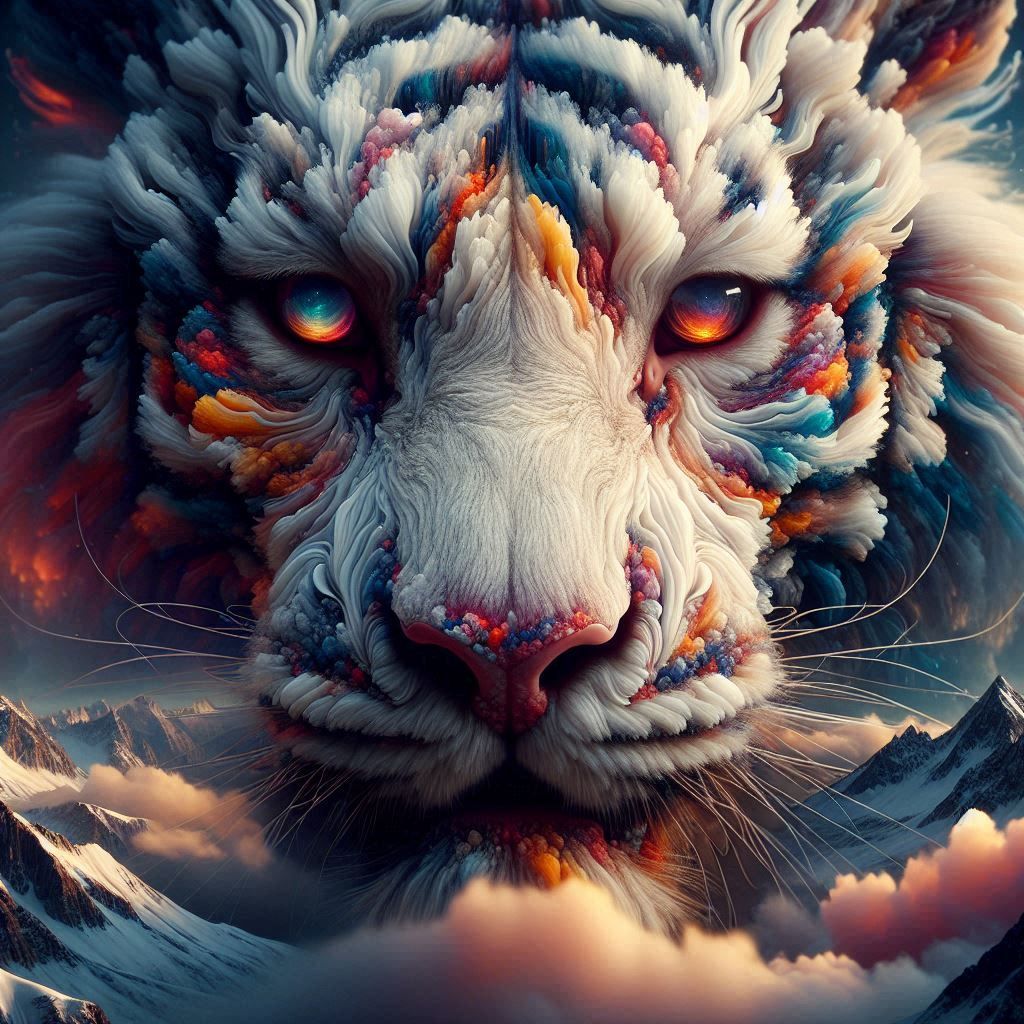 Tiger made of clouds