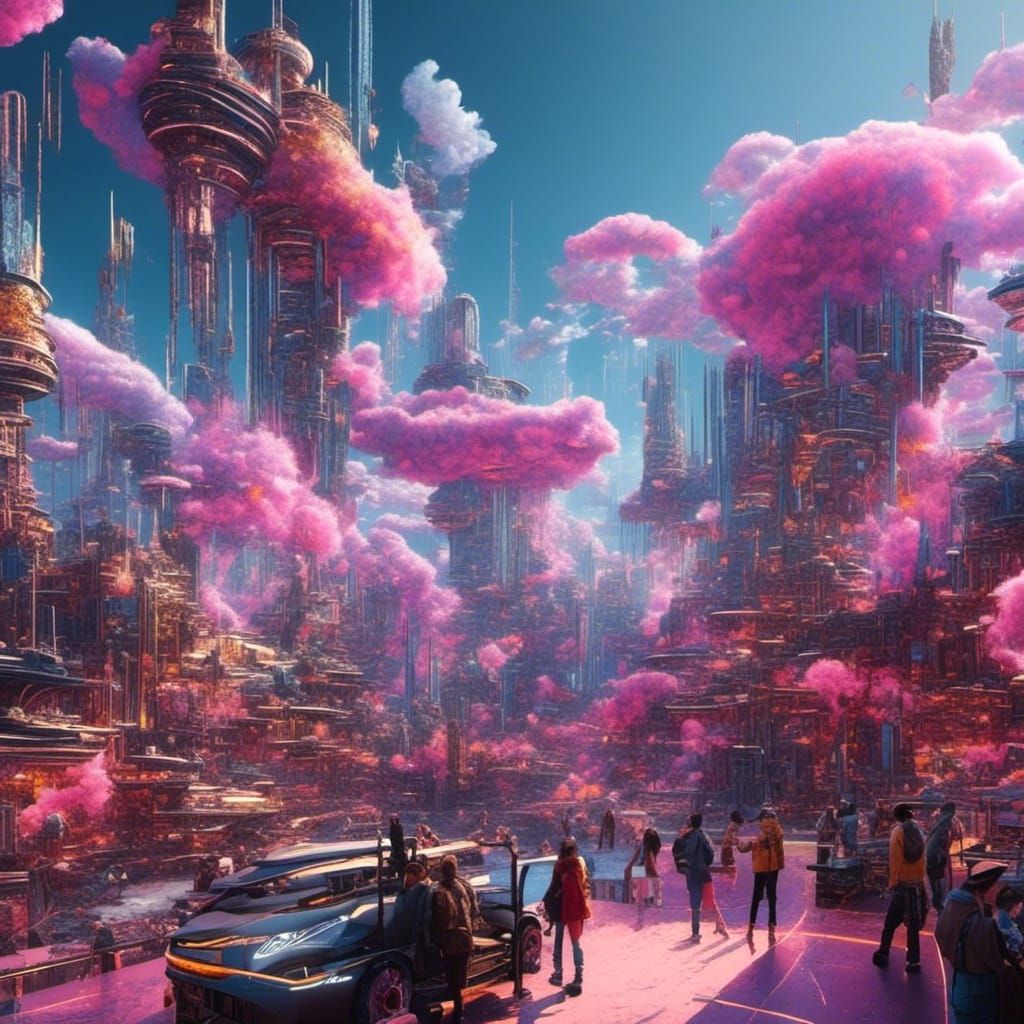 Futurist city - AI Generated Artwork - NightCafe Creator