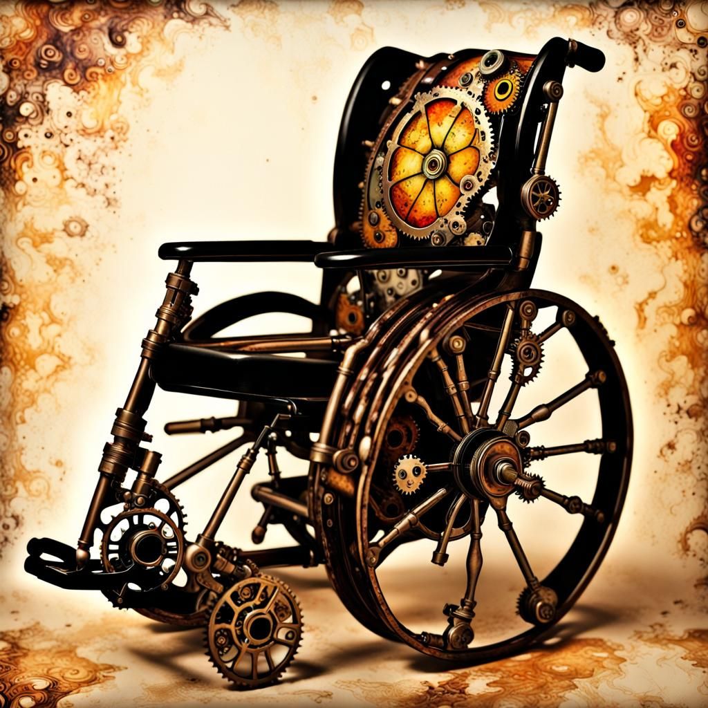 Steampunk Wheelchair #1 - AI Generated Artwork - NightCafe Creator