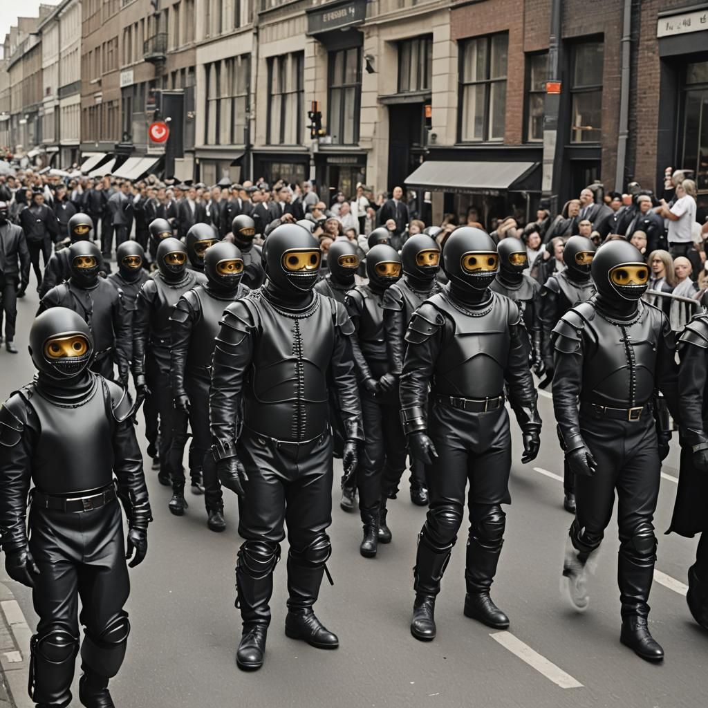 a gimp suit parade - AI Generated Artwork - NightCafe Creator