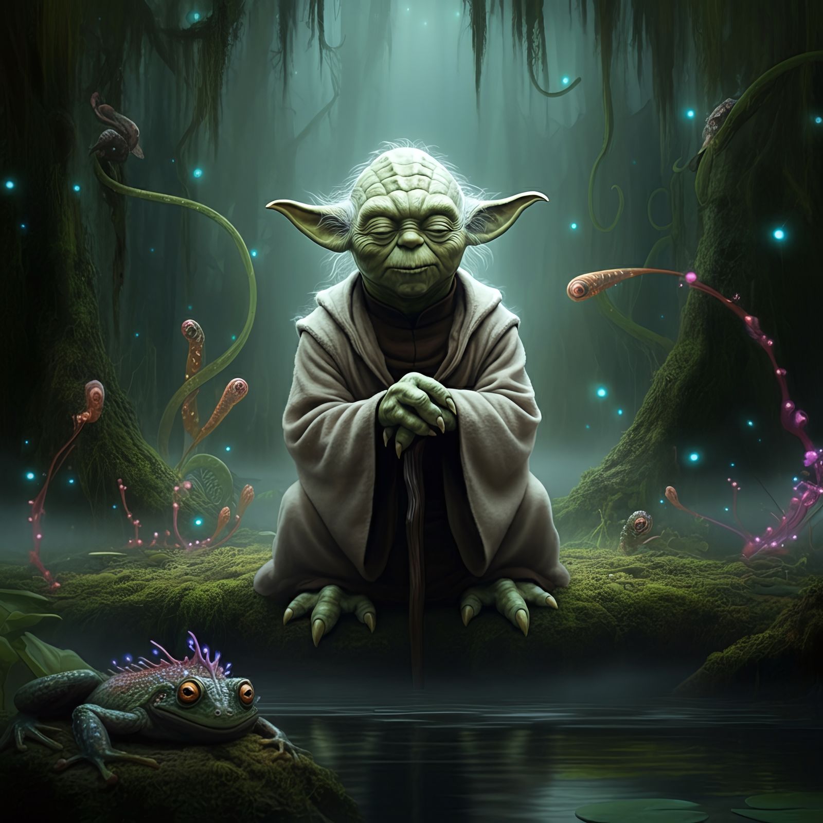 Yoda on Dagobah