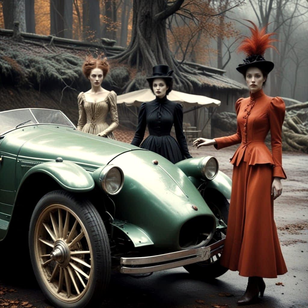 Eerie Forest Portrait in Hyperrealistic Surrealism