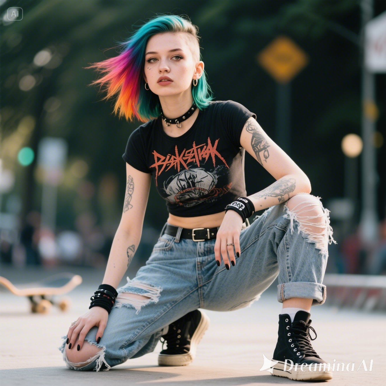 punk skater girl - blending aesthetics