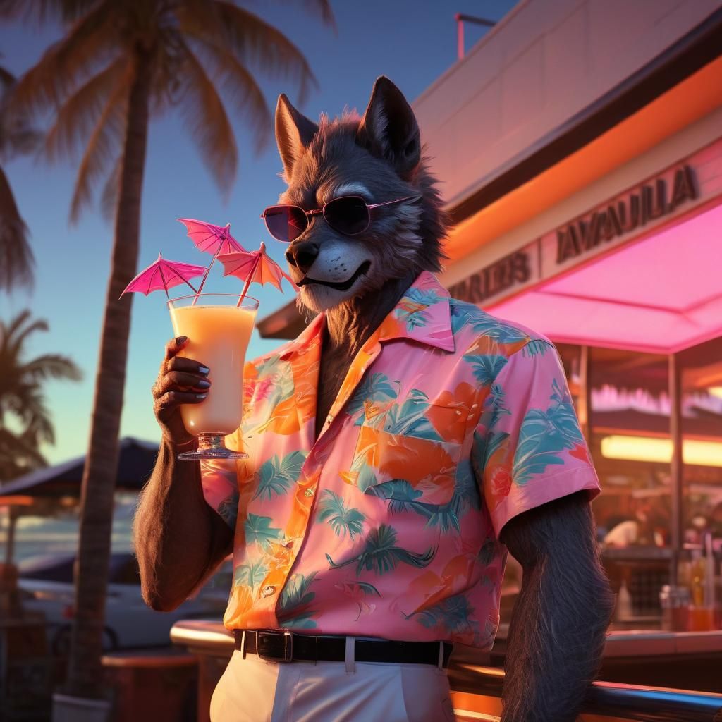 I saw a werewolf drinkin' a piña colada at Trader Vic's
His hair was perfect
Ah-hoo, werewolves of London