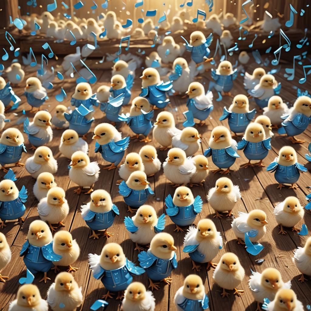 Dancing Chicks and Musical Notes in Fantasy Art