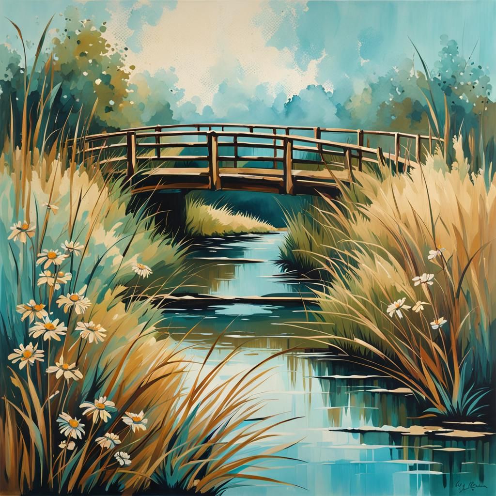 Blue & Tan Bridge 2  by @Pop
