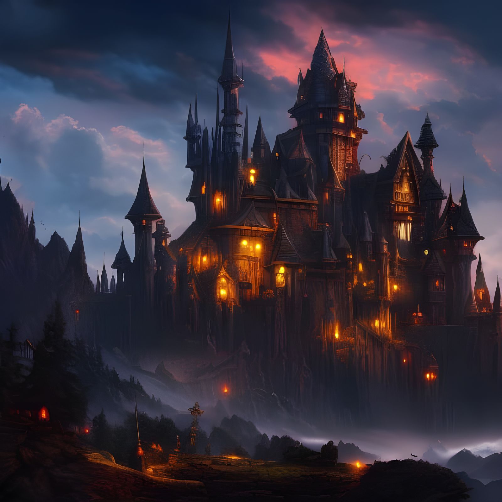 Intricate fantasy castle - AI Generated Artwork - NightCafe Creator