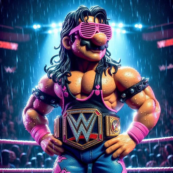 Mario / Bret Hart Fusion