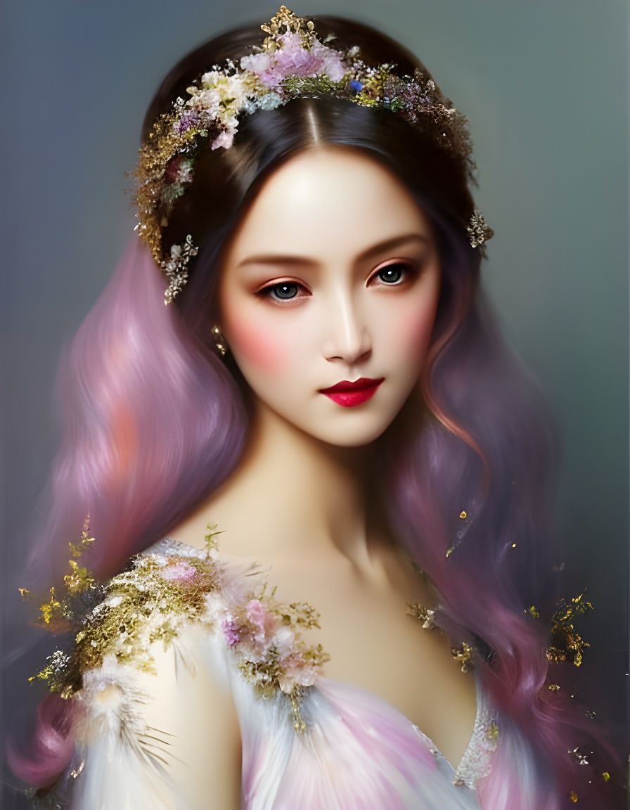 Dreamy girl in pink - AI Generated Artwork - NightCafe Creator