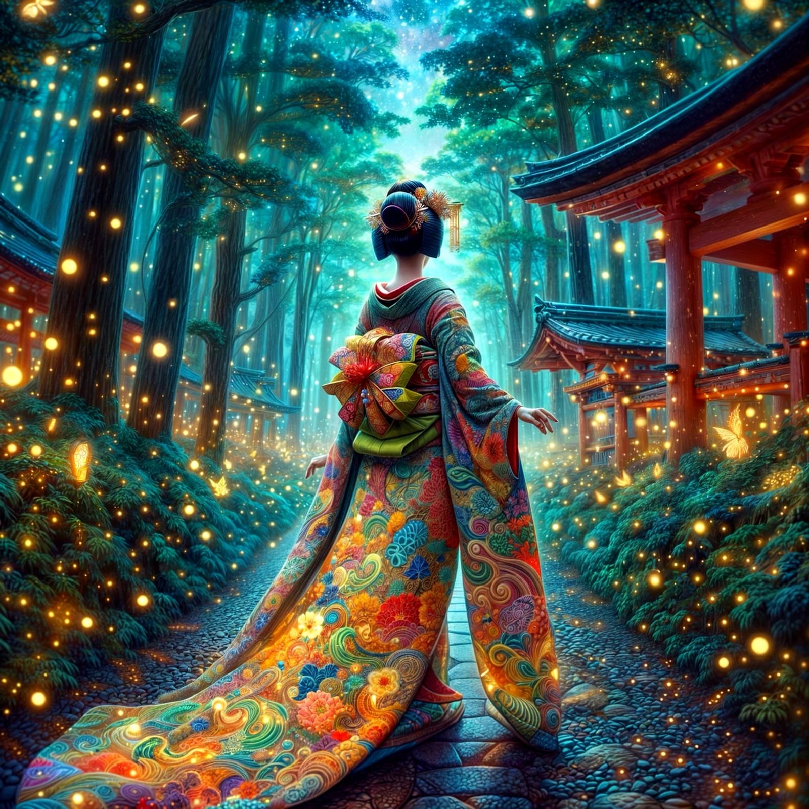 She Walks in Colors (Furisode)