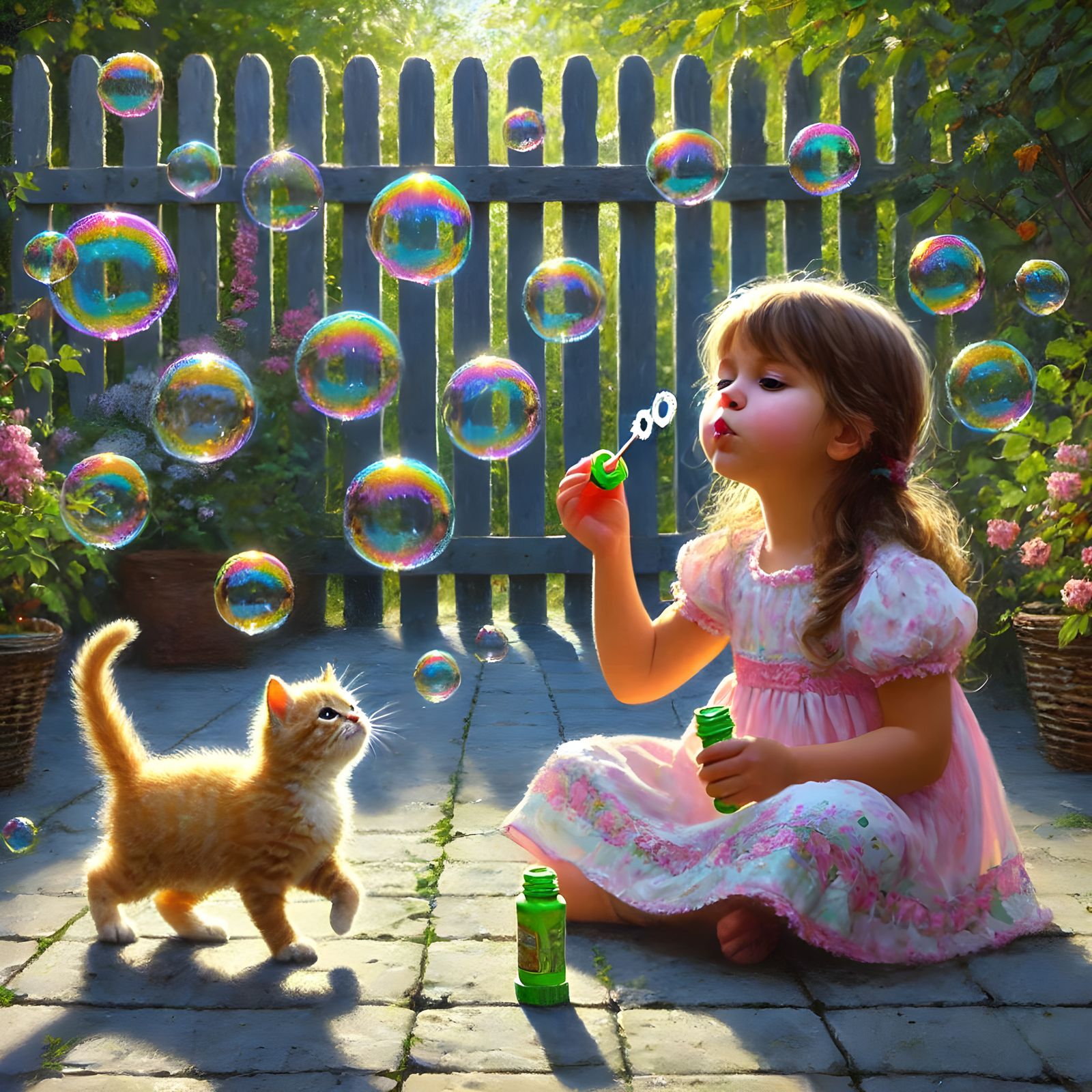 Blowing Bubbles For Kitty #4