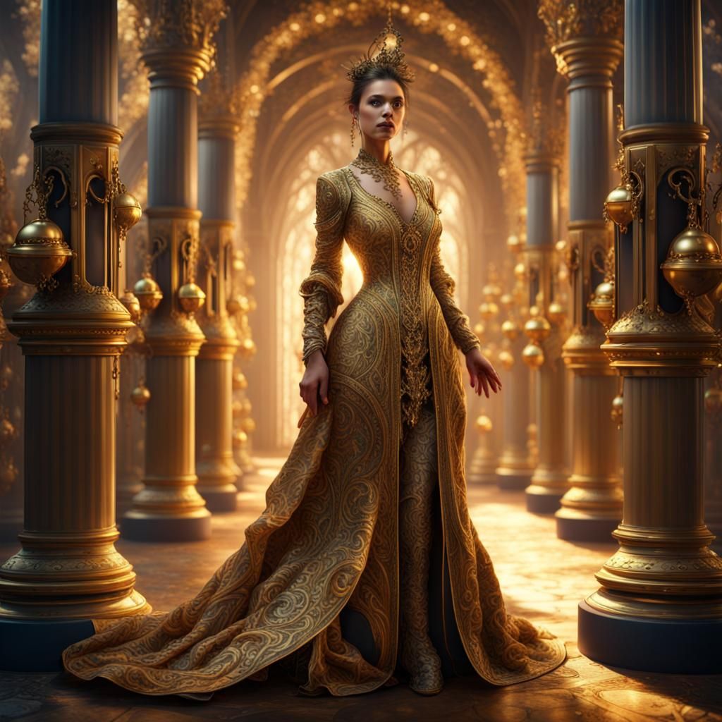 Gold Bell Dress