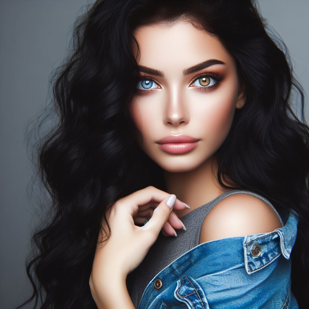 Pretty girl with heterochromia eyes