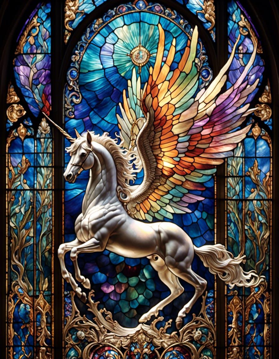 Pegacorn Stained Glass