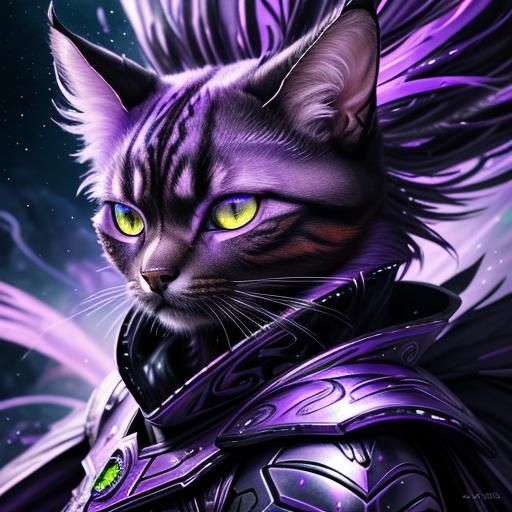 Cyber Abyssinian Cat Valkyrie Warrior 2 - AI Generated Artwork ...