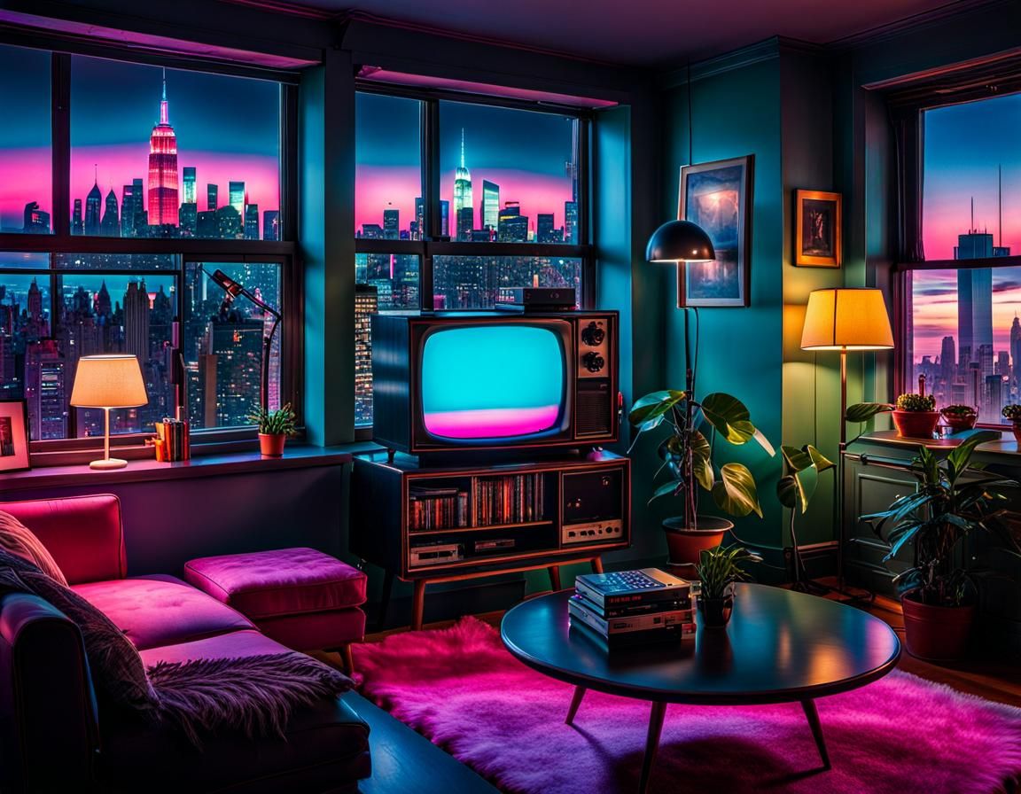 New York apartment, '80s style   by @Jarek
