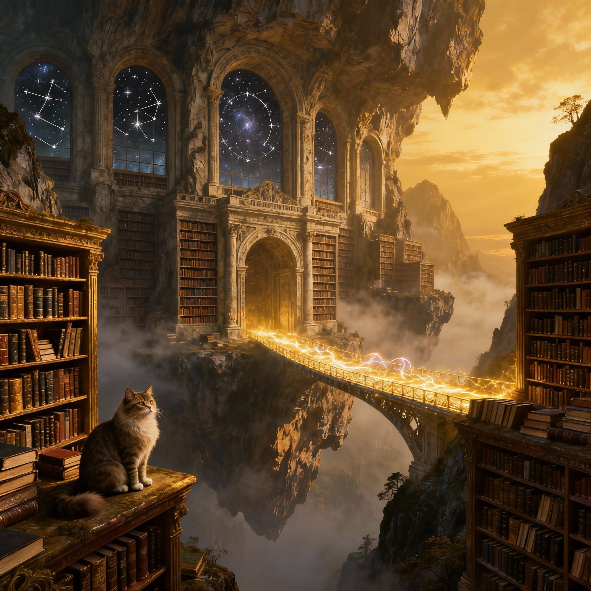 A colossal, ancient library.