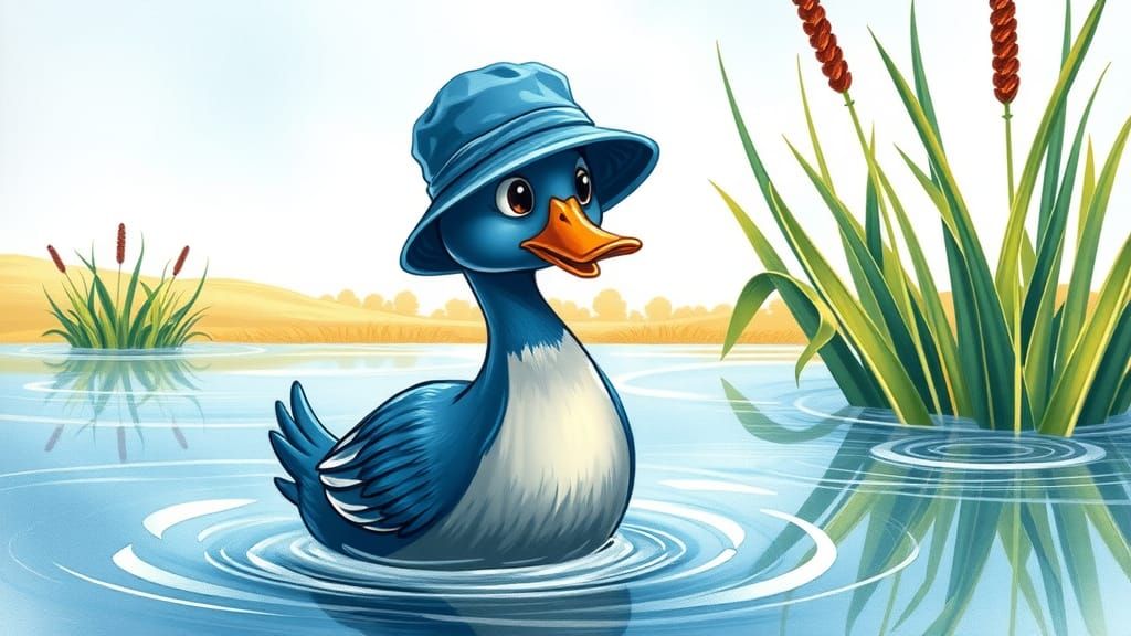 Once upon a time, there was a quirky blue duck named Benny. Benny wasn’t like other ducks; he had a flair for the unique. His favorite posse...