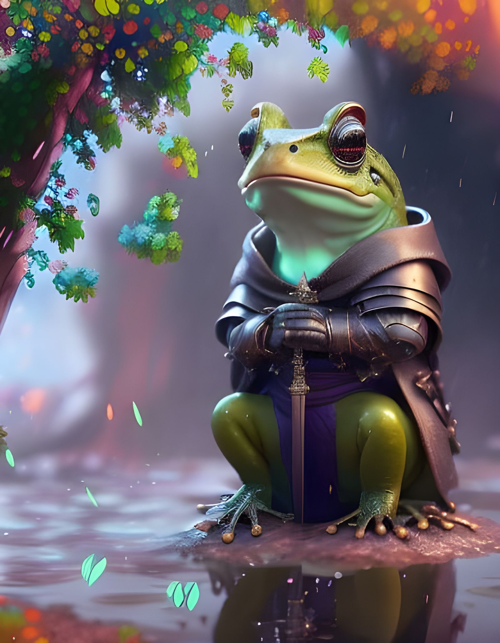 Daily AI Art Challenge: Frogs - NightCafe Creator Daily AI Art Challenge: Frogs - NightCafe Creator