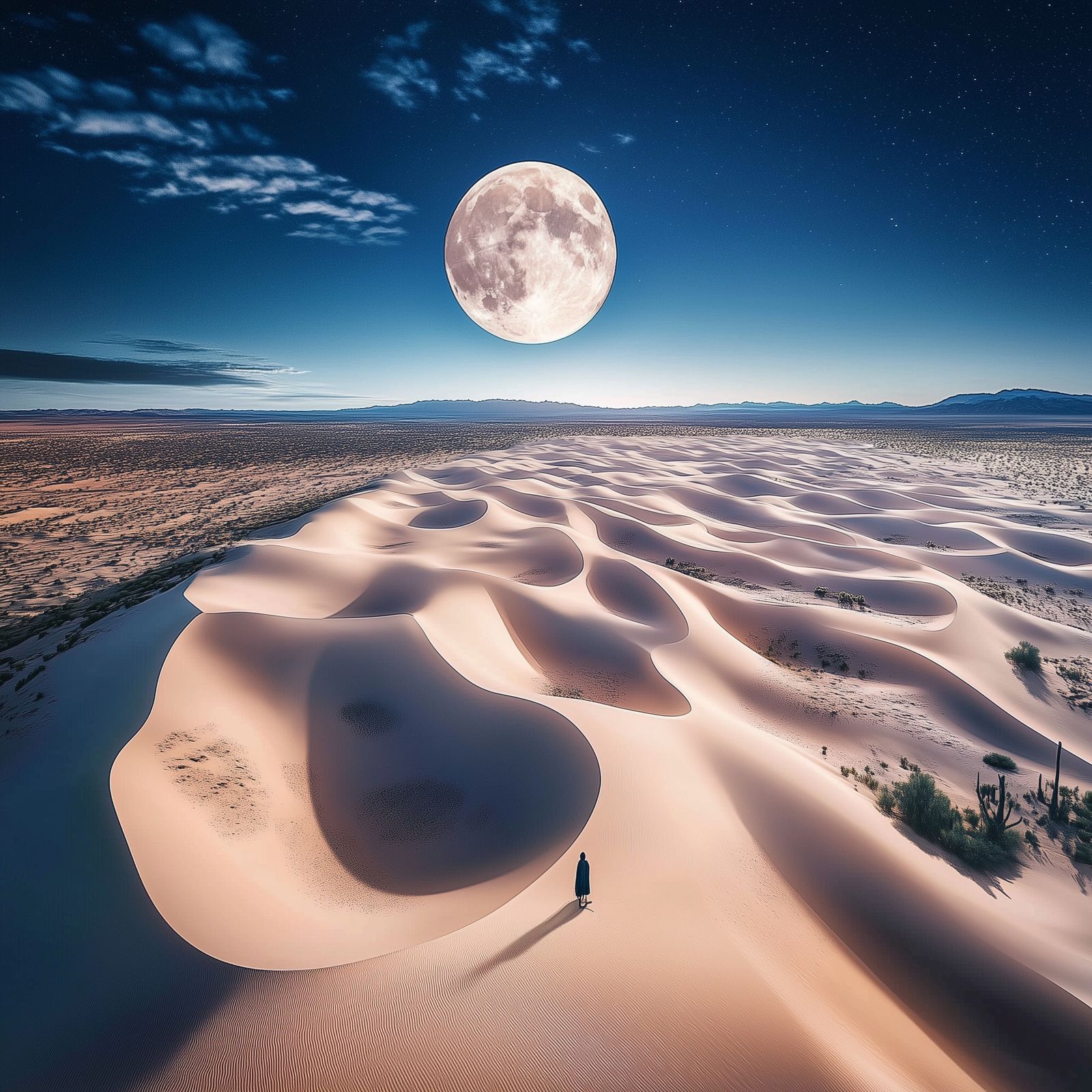 Supermoon Over the Desert