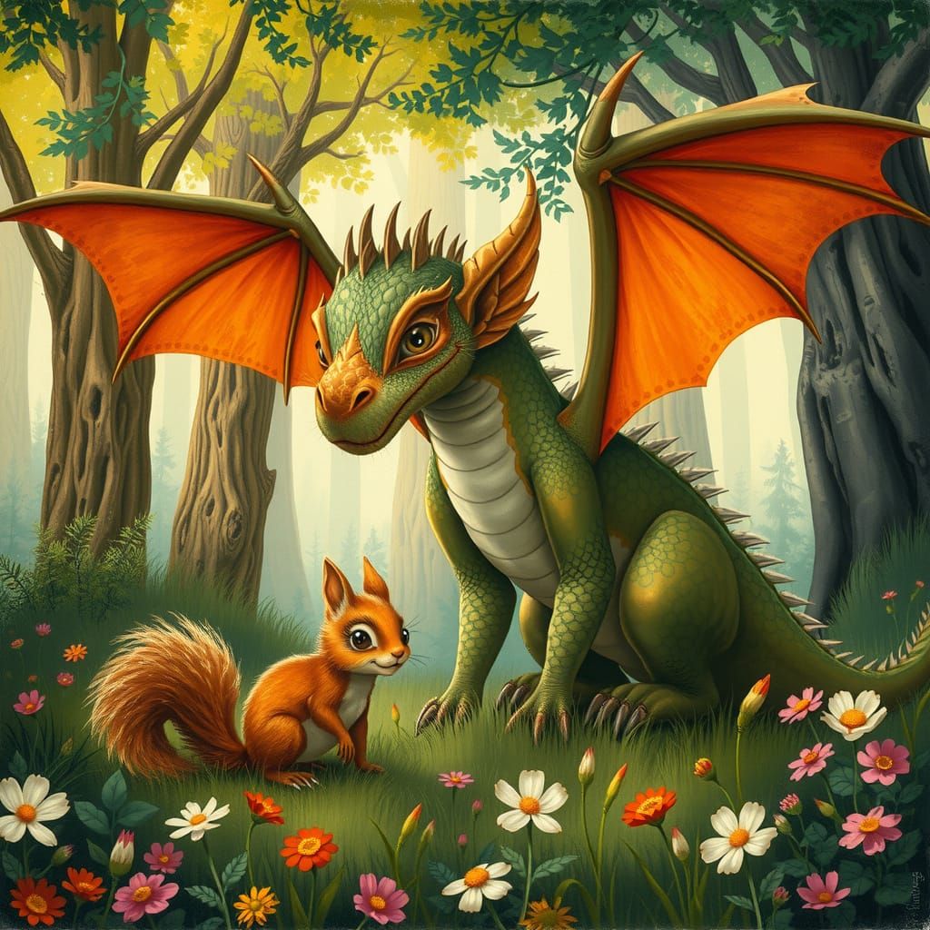 Dragon and Squirrel 