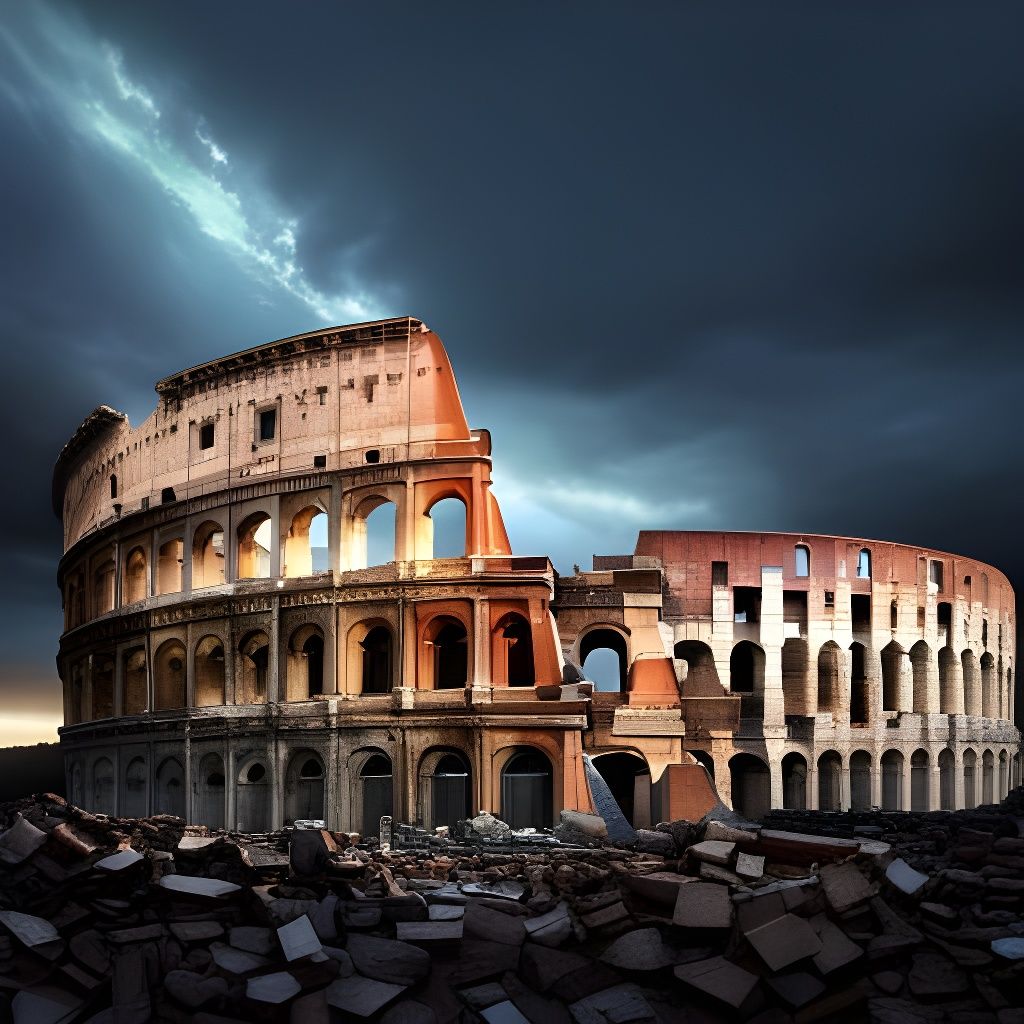 The Colosseum (Abandoned Buildings Challenge) AI Generated Artwork