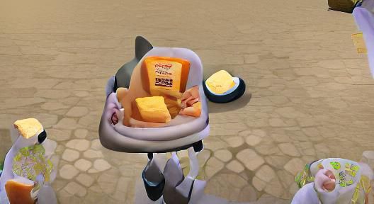 The baby wants cheese