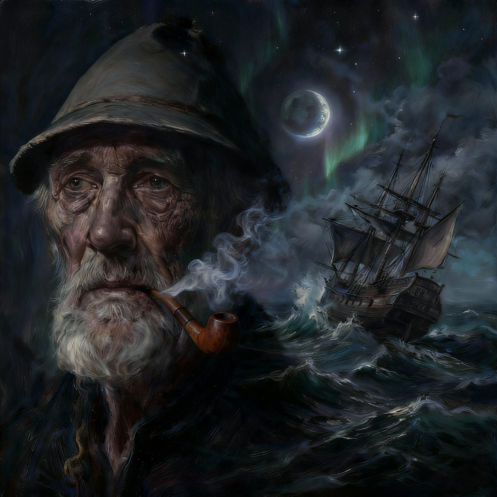 Worn and weathered from a life on the seas  by @Revenant_