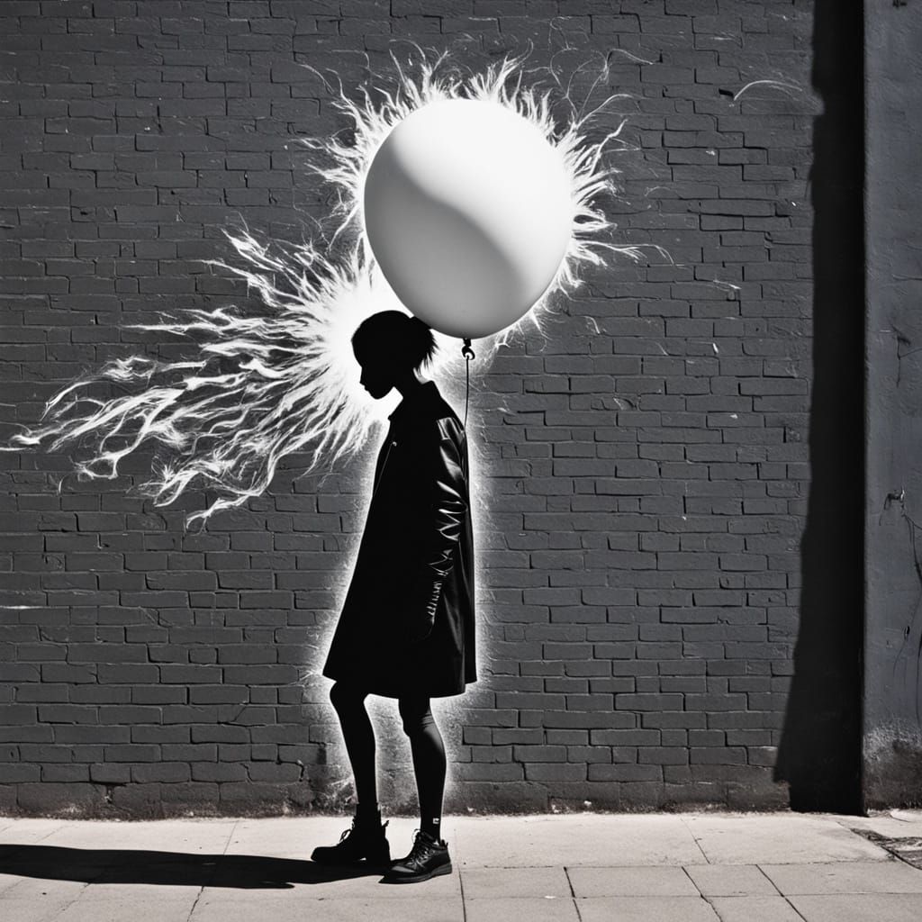 African Woman Sprays Banksy-Style Graffiti in Urban Alley