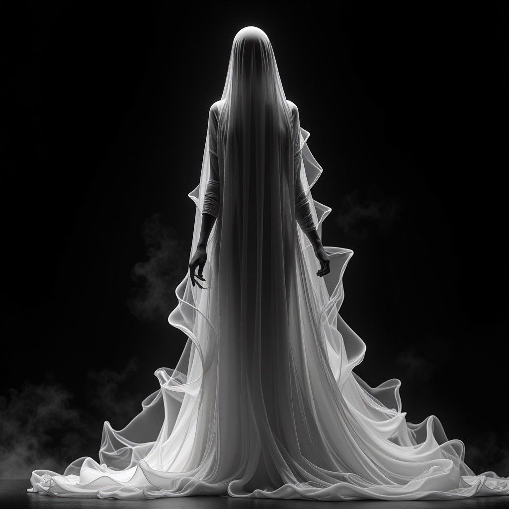 Monochromatic Figure In Flowing, Hooded Robe, Ethe(1)