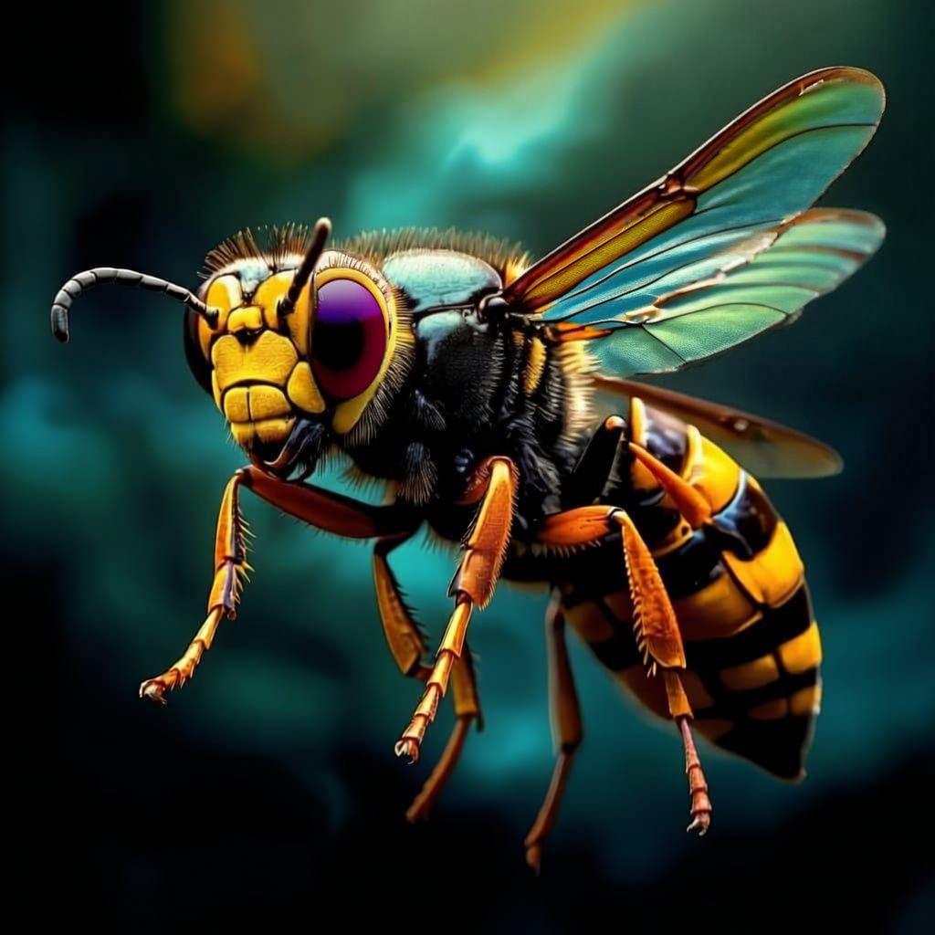 Murder Hornet in Flight