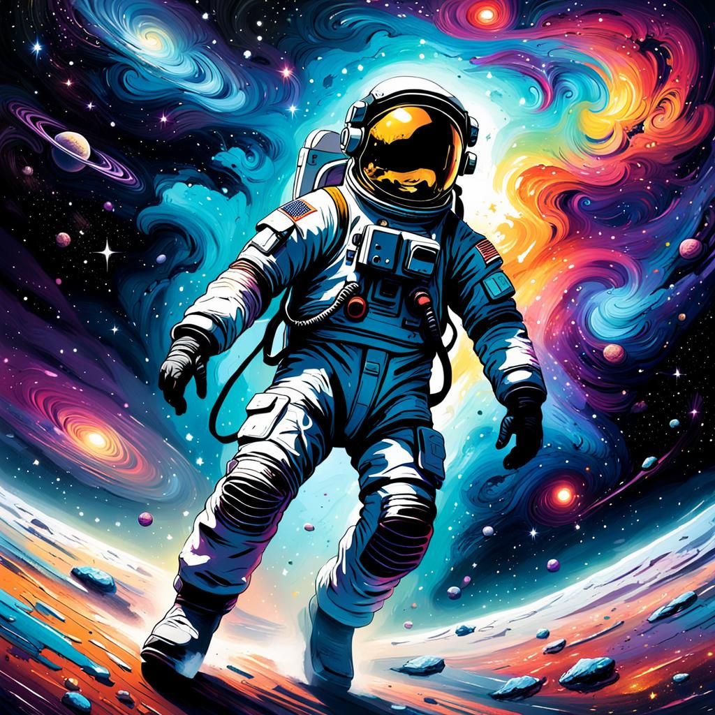 A lone astronaut