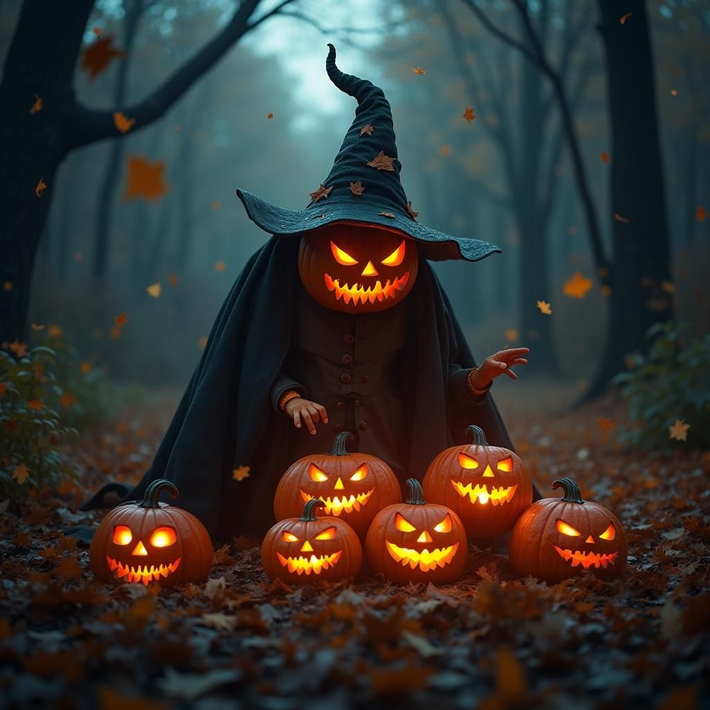 The most epic Halloween! Photorealistic, mid shot, intricately detailed, color depth, dramatic, side light 