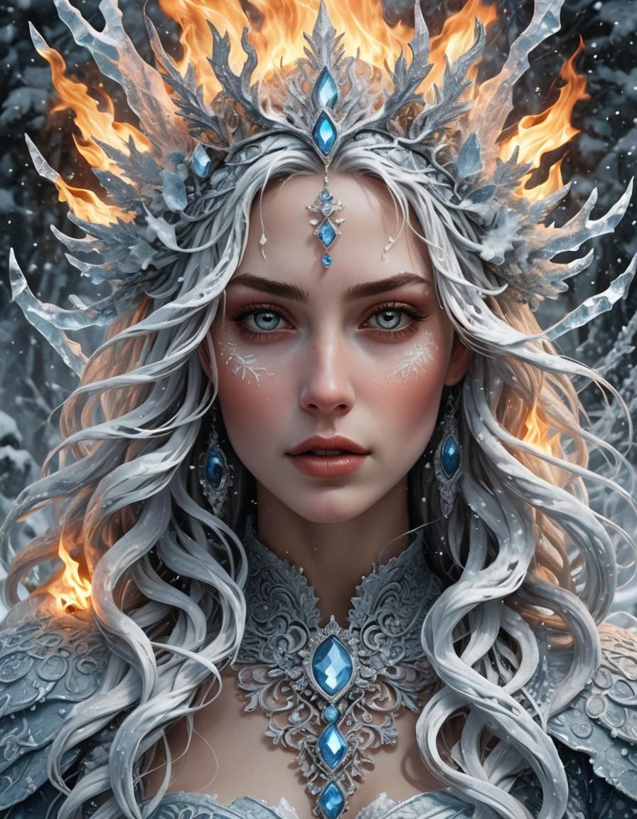 Close-up Portrait Epic Masterpiece Maximalist Mysterious Mag...