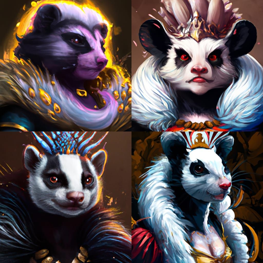 Skunk Queen ² - AI Generated Artwork - NightCafe Creator