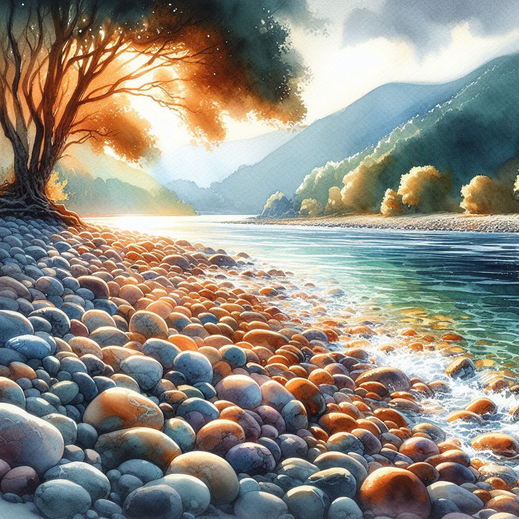 pebbles by the riverside