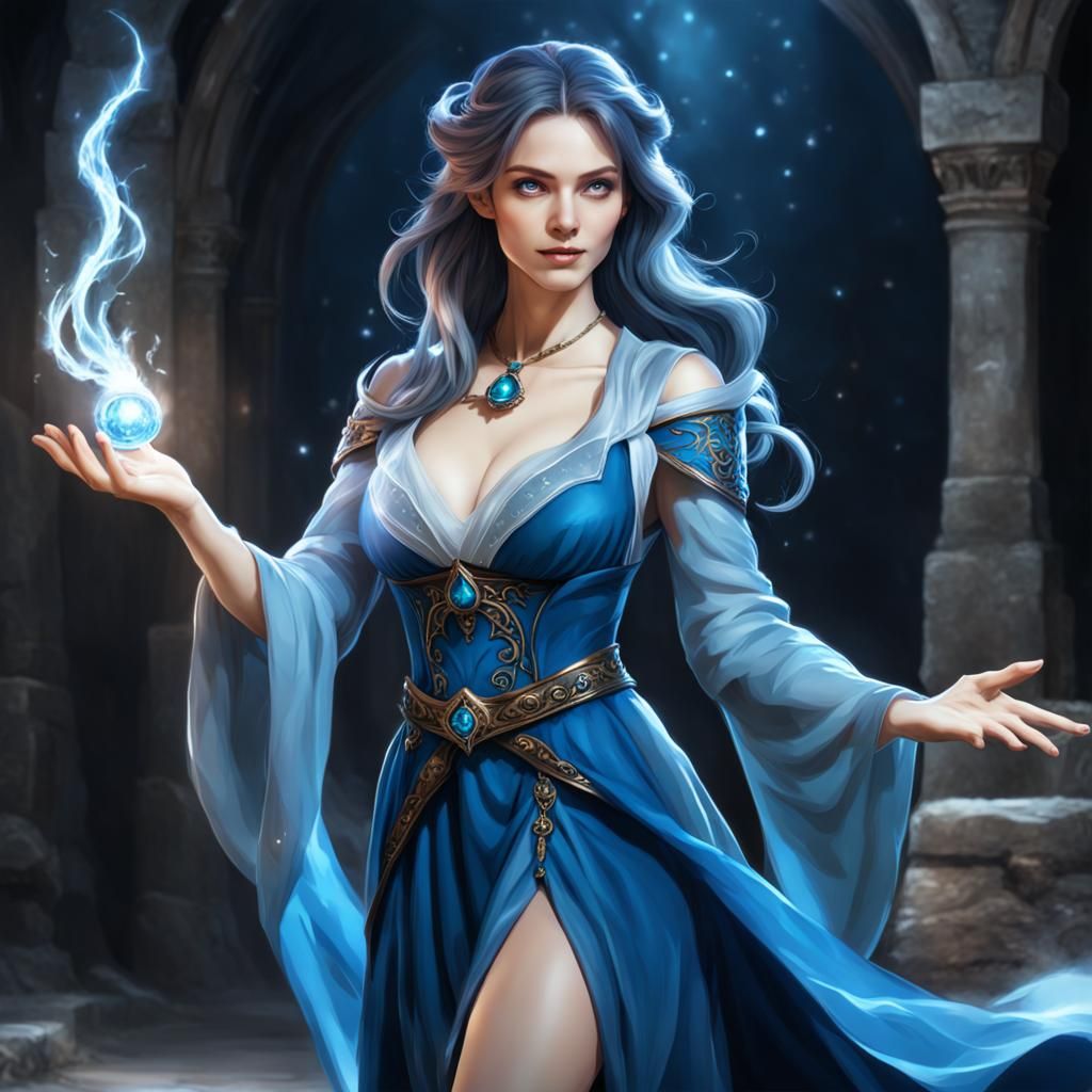 The blue sorceress