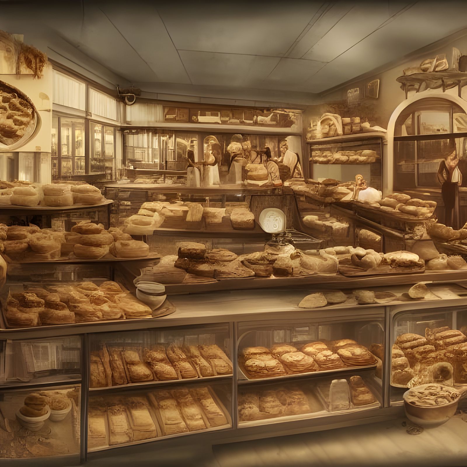 Inside and old bakery