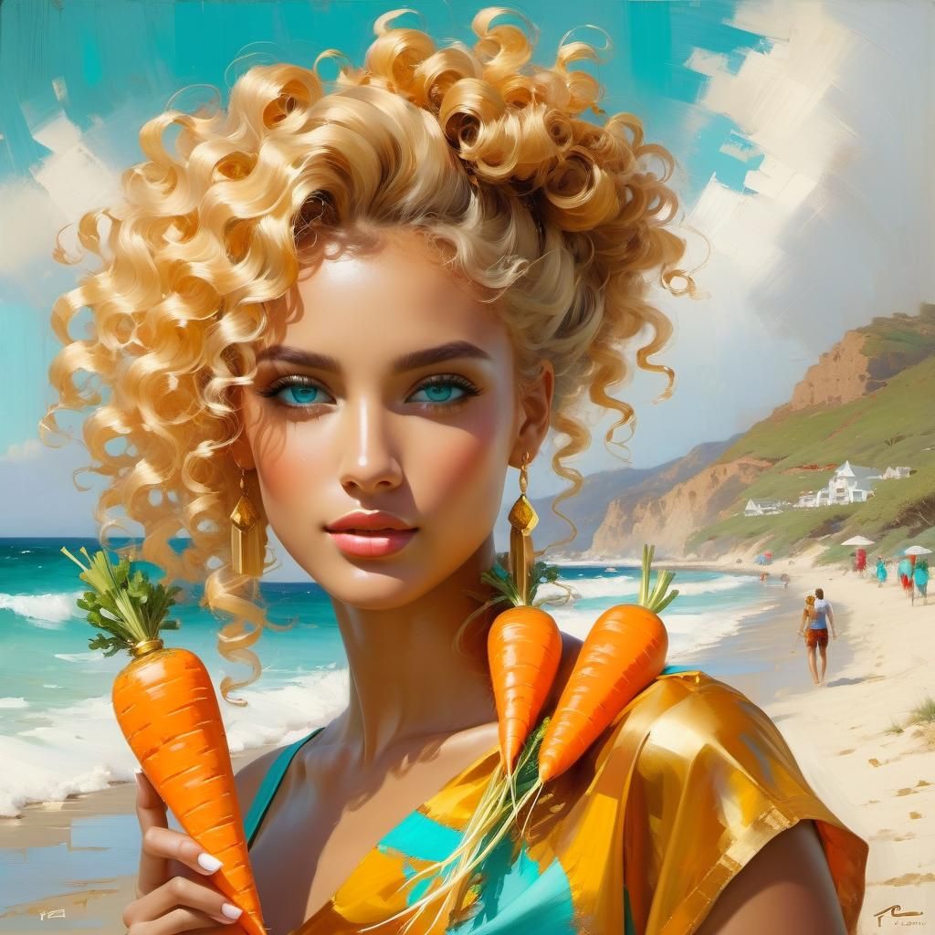 Pretty girl with blonde carrot curls,caramel skin, turquoise eyes, in ...