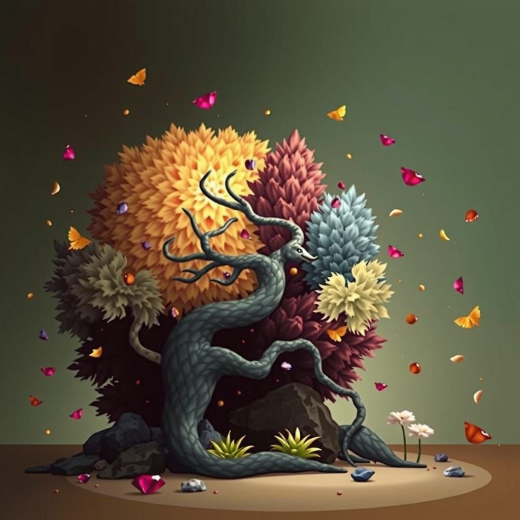 Stylized abstract watercolor, alcohol ink, Style sketch drawing of Stephen Gammell, Mark Brooks, Carne Griffiths, Alexander Archipenko. Conc...