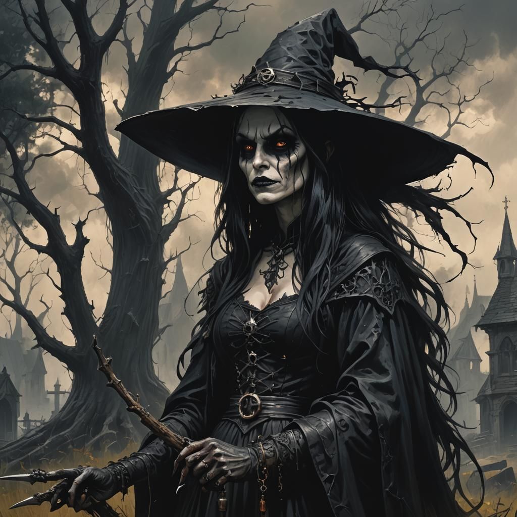 gothic dark summer witch