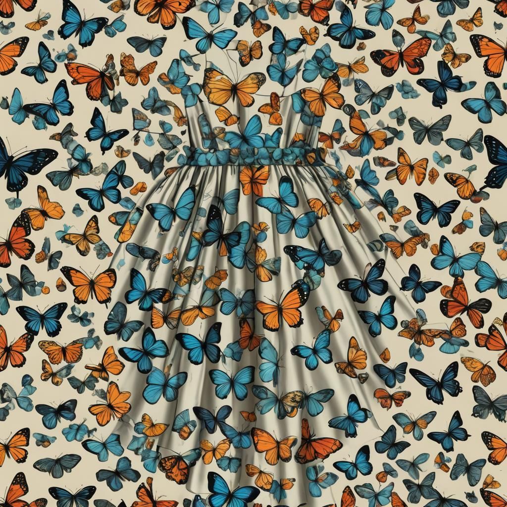 A butterfly dress