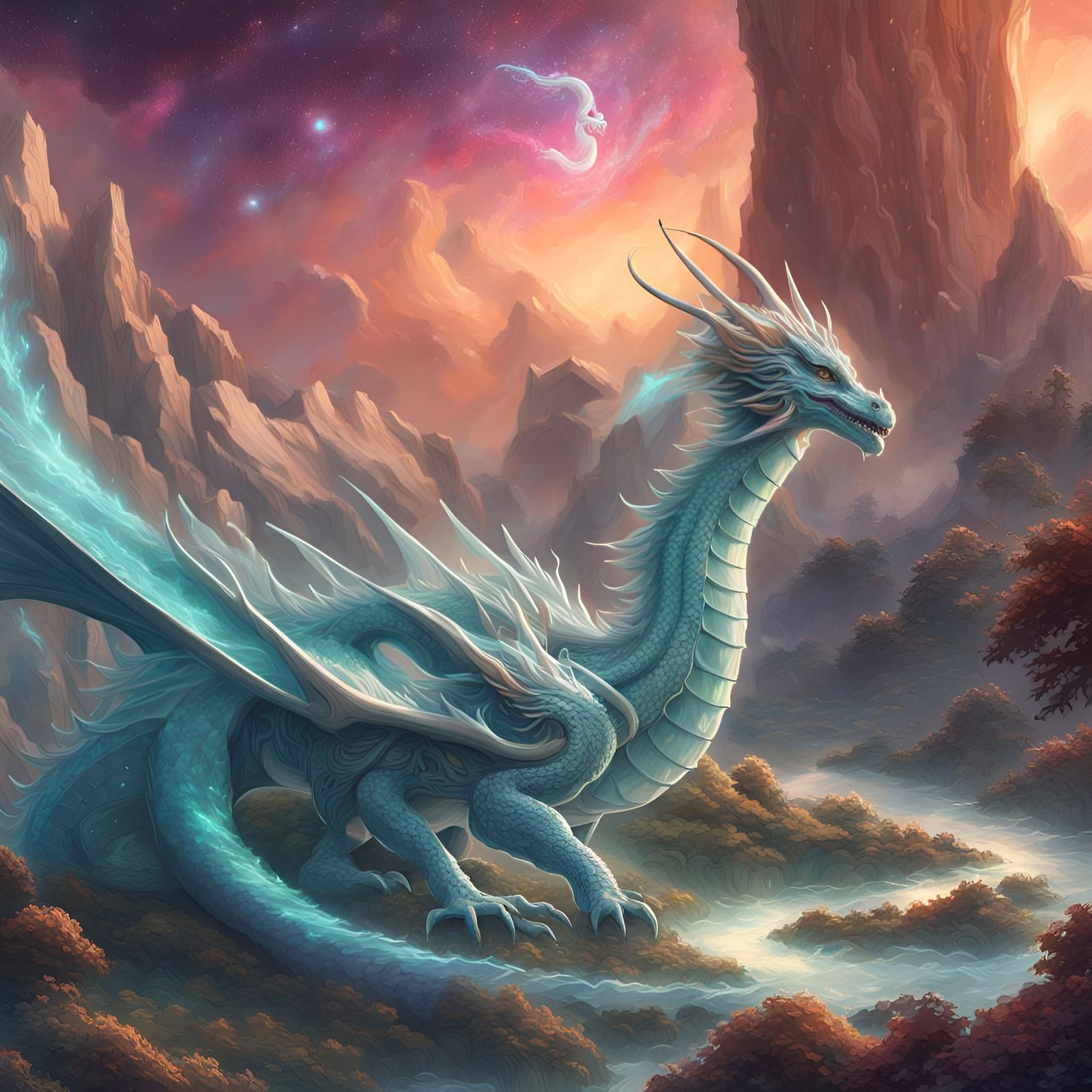 Galactic Dragon on distant planets - AI Generated Artwork - NightCafe ...