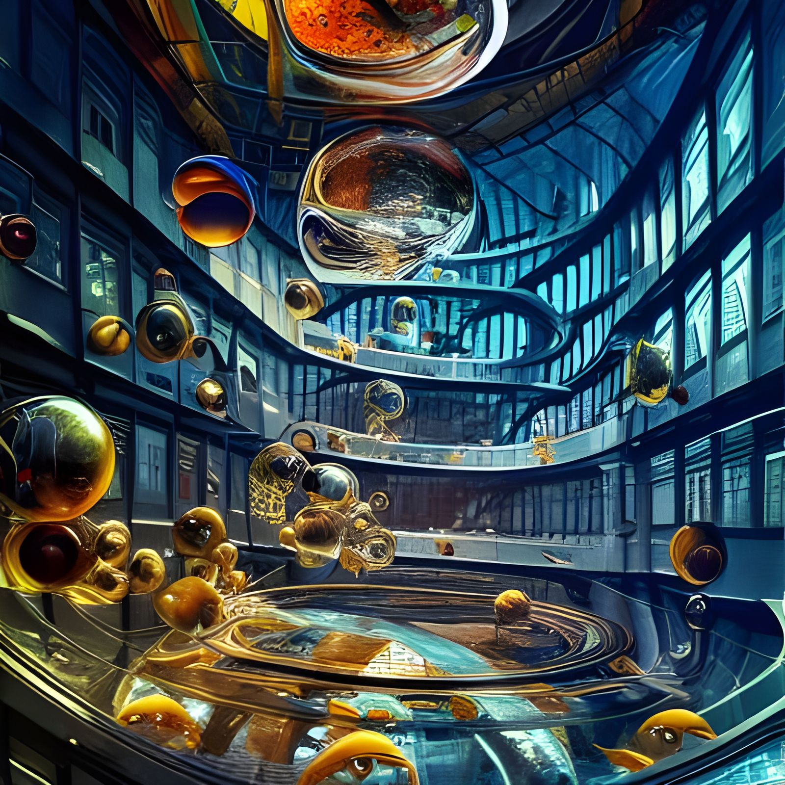 Glass bubble building