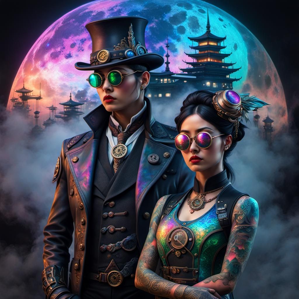Steampunk   japanese couple
